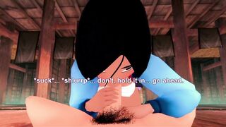 3D/Anime/Hentai, Mulan Loves Sucking On A Big Cock And Taking A Facial!