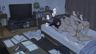Senpai Fucks his Schoolgirl Student Until she Cums to De-STress Her