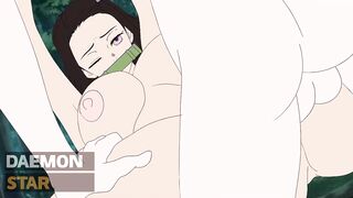 Nezuko Kamado gets fucked hard in the forest again
