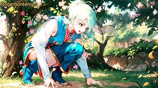 Girl pers Hentai pissing bathroom outside cartoon animation