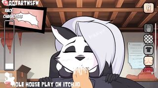 Loona Furry DeepThroat Cum Shot - Hole House