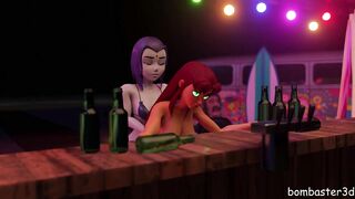 Raven fucks Strfire at the beach cafe.