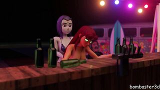 Raven fucks Strfire at the beach cafe.