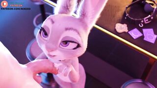 JUDY HOPPS BLOWJOB AND GETTING CUM ON FACE - EXCLUSIVE FURRY ZOOTOPIA HENTAI ANIMATION 4K 60FPS