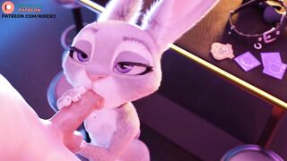 JUDY HOPPS BLOWJOB AND GETTING CUM ON FACE - EXCLUSIVE FURRY ZOOTOPIA HENTAI ANIMATION 4K 60FPS