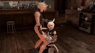 TrueFacials Y'shtola Blowjob with cum on her face, and cowgirl