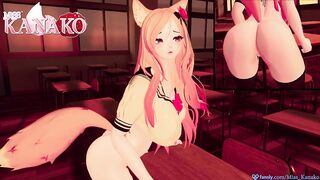 I GRIND a DESK and ask you to watch and get TURNED ON!!!! SEXY VTUBER SCHOOL GIRL COSPLAY!!!!!!