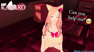 I GRIND a DESK and ask you to watch and get TURNED ON!!!! SEXY VTUBER SCHOOL GIRL COSPLAY!!!!!!