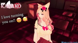 I GRIND a DESK and ask you to watch and get TURNED ON!!!! SEXY VTUBER SCHOOL GIRL COSPLAY!!!!!!