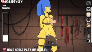 Marge Simpsons Tied Up Bondage Spanked Boob Play BDSM - Hole House