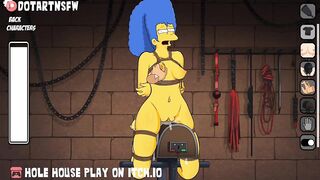 Marge Simpsons Tied Up Bondage Spanked Boob Play BDSM - Hole House