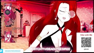 Anime Vtuber DeadlyDesiree Cums Hard While Chat Plays With Her Toy
