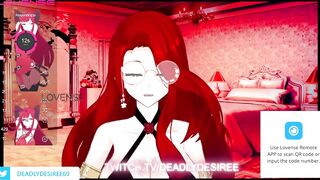 Anime Vtuber DeadlyDesiree Cums Hard While Chat Plays With Her Toy