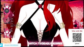 Hot Dommy Mommy DeadlyDesiree Shakes and Cums on Stream
