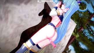 KonoSuba - Aqua uses a sex toy