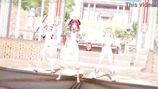 Genshin Impact: 【MMD】EVERGLOW - Adios REMAKE (Nilou, Ayaka, Barbara)