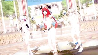 Genshin Impact: 【MMD】EVERGLOW - Adios REMAKE (Nilou, Ayaka, Barbara)