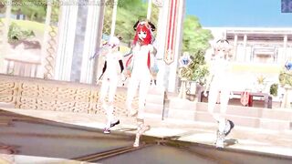 Genshin Impact: 【MMD】EVERGLOW - Adios REMAKE (Nilou, Ayaka, Barbara)