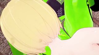 3D Hentai: Piss drinking femdom slime