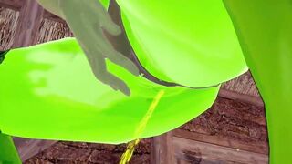 3D Hentai: Piss drinking femdom slime