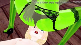 3D Hentai: Piss drinking femdom slime