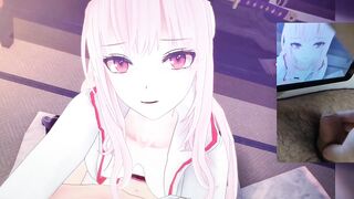 Mori Calliope VTuber Hentai (Cowgirl position)