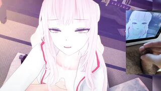 Mori Calliope VTuber Hentai (Cowgirl position)