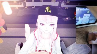 Mori Calliope VTuber Hentai (Cowgirl position)