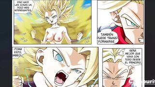 Caulifla Chupa la Enorme verga De Trunks Hasta Hacerlo Acabar