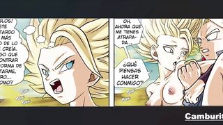 Caulifla Chupa la Enorme verga De Trunks Hasta Hacerlo Acabar