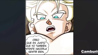 Caulifla Chupa la Enorme verga De Trunks Hasta Hacerlo Acabar