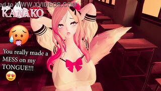 CATGIRL teases you with her SEXY BODY, before SUCKING your COCK dry of all its CUM!!!!!