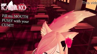 CATGIRL teases you with her SEXY BODY, before SUCKING your COCK dry of all its CUM!!!!!