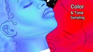 The Most Beautiful Sensual Couple Artwork: Cosmic Embrace (Art 1)