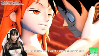Nami shows Luffy how to do it LOL - One Piece Hentai