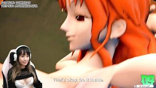 Nami shows Luffy how to do it LOL - One Piece Hentai