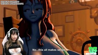 Nami shows Luffy how to do it LOL - One Piece Hentai