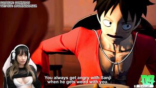 Nami shows Luffy how to do it LOL - One Piece Hentai