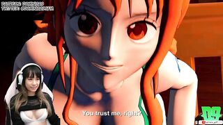 Nami shows Luffy how to do it LOL - One Piece Hentai