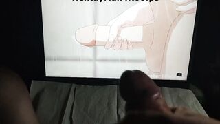 Masturbation on Yor Forger Hentai, cumming on my face