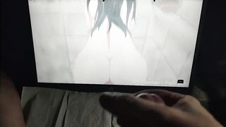Masturbation on Yor Forger Hentai, cumming on my face