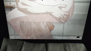 Masturbation on Yor Forger Hentai, cumming on my face