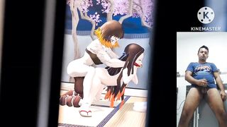 reacting to susamaru temari demon fucking Nezuko hard