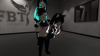 VRCHAT Neko Girl Quicky in public FBT Lobby (Hot Moans)
