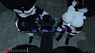 Petite Catgirl Gets Nabbed and Fucked by 3 Thick Monsters