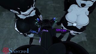 Petite Catgirl Gets Nabbed and Fucked by 3 Thick Monsters