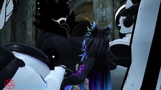 Petite Catgirl Gets Nabbed and Fucked by 3 Thick Monsters