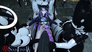Petite Catgirl Gets Nabbed and Fucked by 3 Thick Monsters