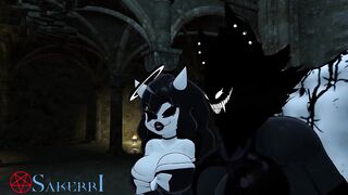 Petite Catgirl Gets Nabbed and Fucked by 3 Thick Monsters