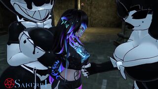 Petite Catgirl Gets Nabbed and Fucked by 3 Thick Monsters